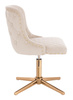 HR940CROSS Krémszínű Modern Velúr Szék Arany lábbal