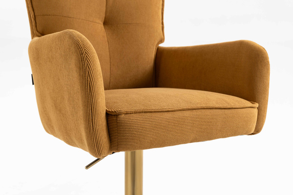 HR250W Curry Sárga Prémium Kordbársony Arany Lábbal