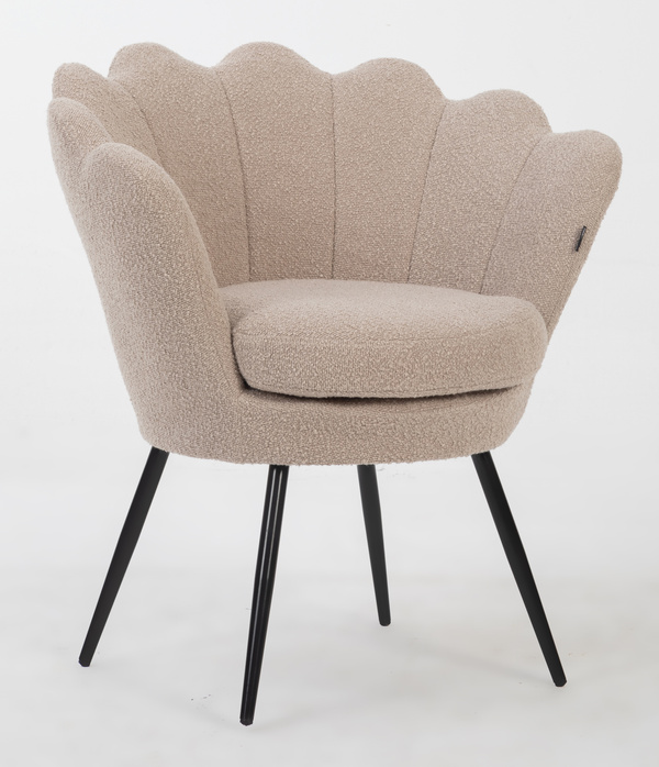 FREY Latte modern boucle szék fekete lábbal