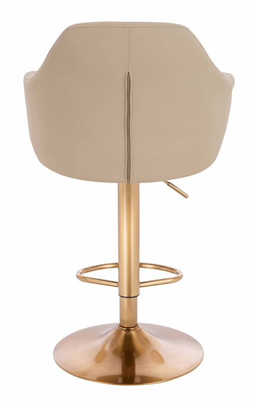 HR831W Krémszínű Műbőr Premium Soft szék Arany lábbal