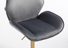 HR350N Grafit modern velúr szék arany lábbal