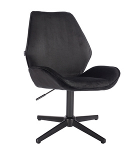 HR350CROSS Fekete modern velúr szék fekete lábbal