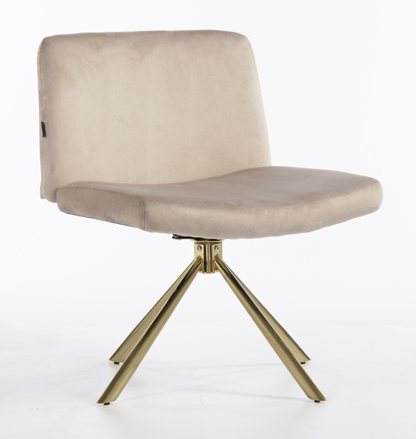 HR150 CSILLAGLÁB Latte Modern Velúr Szék Arany lábbal