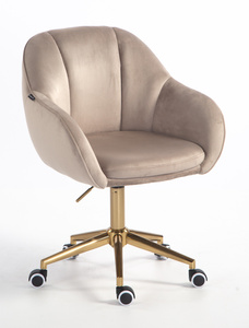 HR2055K Latte Modern Velúr Szék Arany lábbal