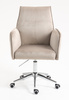 HR280K Latte Modern Velúr Szék Krómozott lábbal