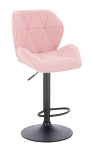 HR212W Púderrózsaszín modern boucle szék fekete lábbal