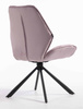 HR350 CSILLAGLÁB Halványlila modern velúr szék fekete lábbal