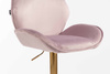 HR350KW Halványlila modern velúr szék arany lábbal