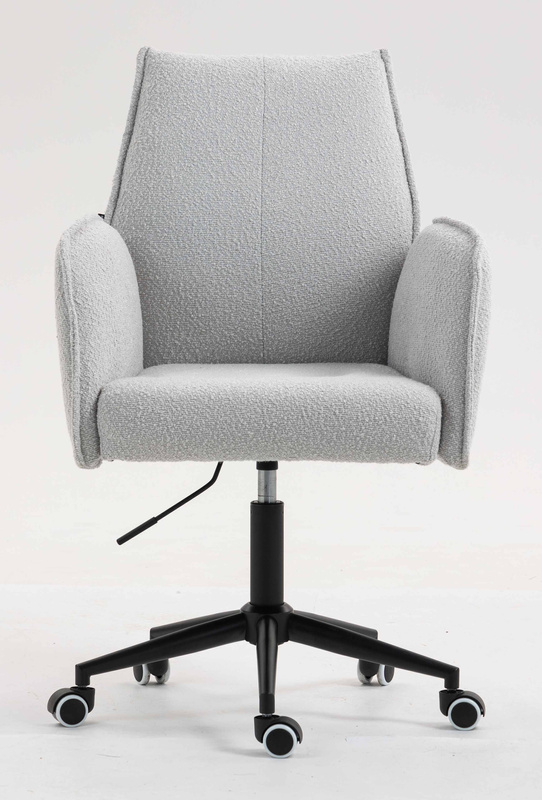 HR280K Szürke modern boucle szék fekete lábbal