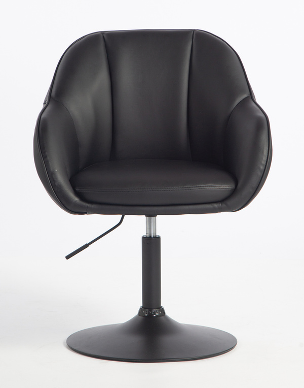 HR2055N Fekete Modern Műbőr Szék Fekete lábbal