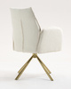 HR280 CSILLAGLÁB Krémszínű modern boucle szék arany lábbal