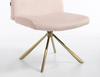 HR150 CSILLAGLÁB Púder Rózsaszín Modern Velúr Szék Arany lábbal