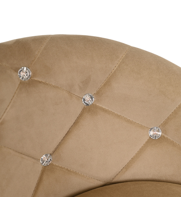 HR948N Latte Modern Velúr Szék Arany lábbal