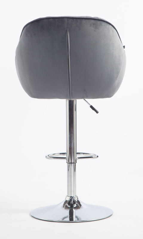 HR2055W Grafit Modern Velúr Szék Krómozott lábbal