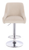 HR920W Krémszínű Modern Velúr Szék Krómozott lábbal