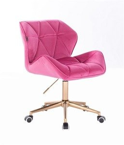 HR111K Málna modern velúr szék arany lábbal