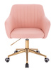 HC190K  Rózsaszín Modern Műbőr Szék Arany lábbal