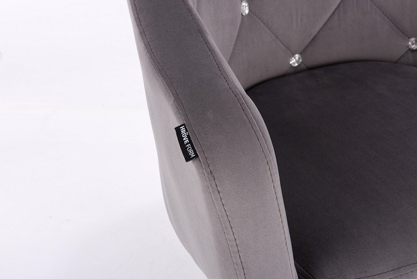 HR830 Grafit Modern Velúr Szék Krómozott lábbal