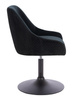 HR920N Fekete Modern Velúr Szék Fekete lábbal