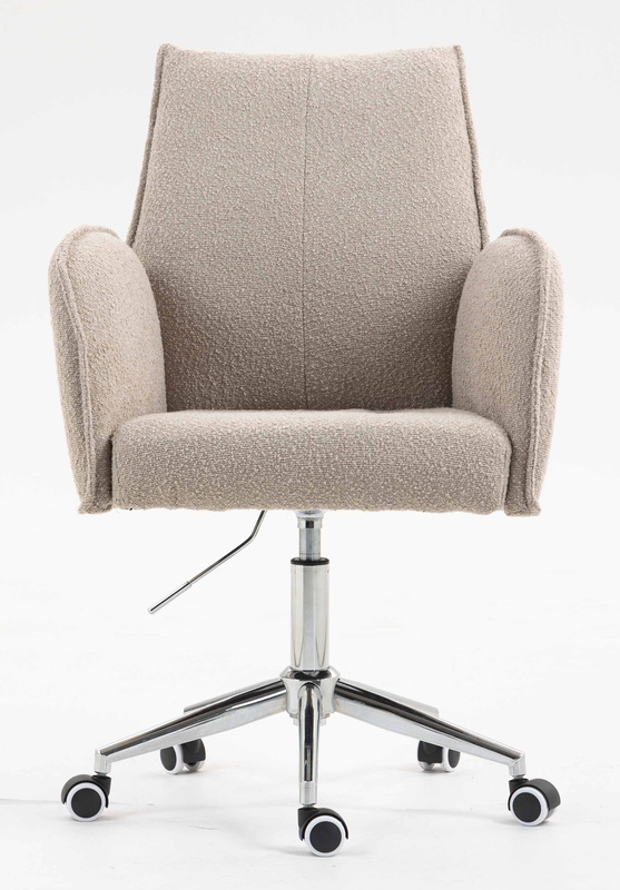 HR280K Latte modern boucle szék krómozott lábbal