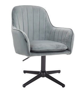 HR2022CROSS Acél modern velúr szék fekete lábbal