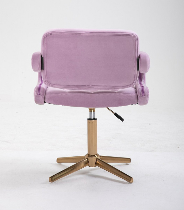 HR8403CROSS Halványlila modern velúr szék arany lábbal