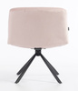 HR150 CSILLAGLÁB Púder Rózsaszín Modern Velúr Szék Fekete lábbal