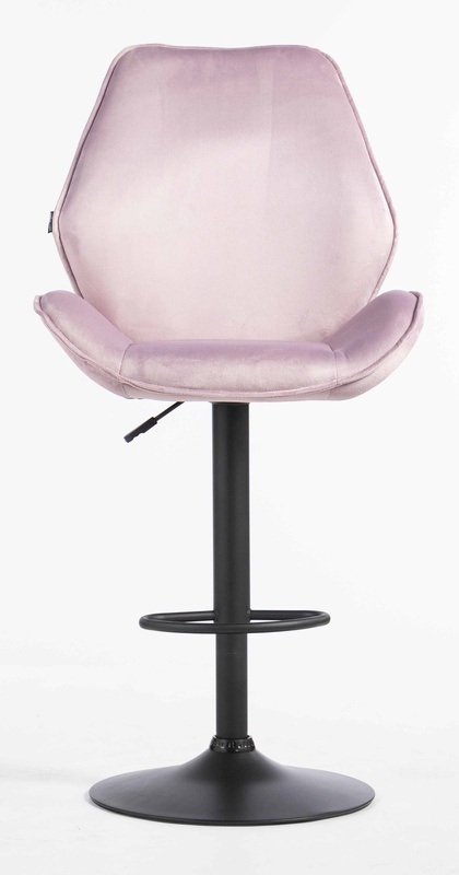 HR350W Halványlila modern velúr szék fekete lábbal
