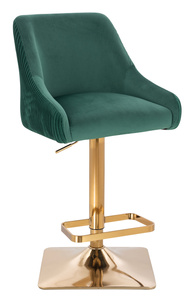 HR920KW Sötétzöld Modern Velúr Szék Arany lábbal