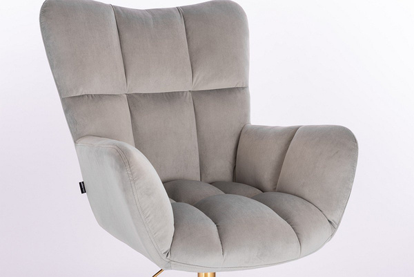 HR650CROSS Acél modern velúr szék arany lábbal