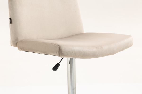 HR150W Latte Modern Velúr Szék Krómozott lábbal