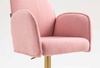 HR280W Púder Rózsaszín modern boucle szék arany lábbal