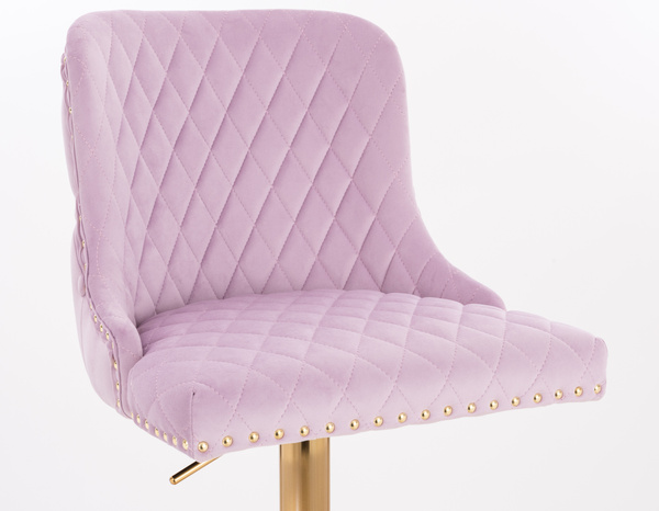 HR940CROSS Halványlila Modern Velúr Szék Arany lábbal