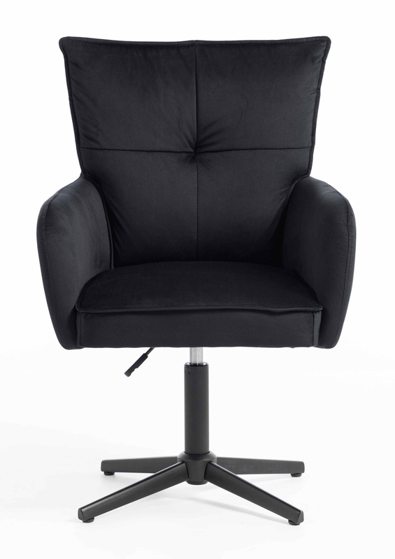 HR250CROSS Fekete modern velúr szék fekete lábbal