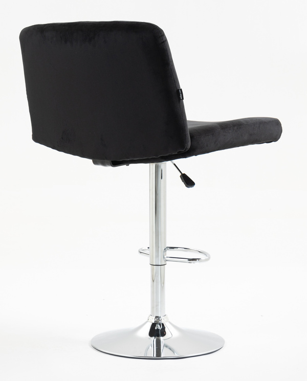 HR150W Fekete Modern Velúr Szék Krómozott lábbal
