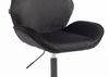 HR350K Fekete modern velúr szék fekete lábbal