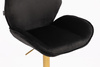 HR350KW Fekete modern velúr szék arany lábbal