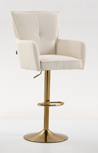 HR250W Krémszínű Bárány Szék Arany Lábbal