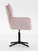 HR250CROSS Púder Rózsaszín modern velúr szék fekete lábbal