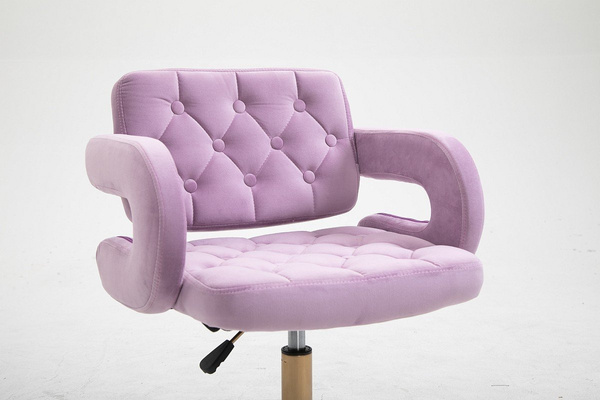HR8403CROSS Halványlila modern velúr szék arany lábbal