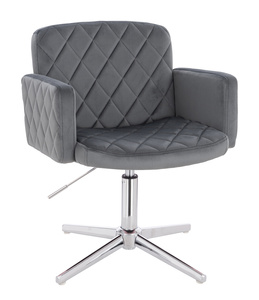 HR802CROSS Grafit Modern Velúr Szék Krómozott lábbal