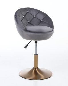 HR948N Grafit Modern Velúr Szék Arany lábbal