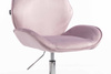 HR350CROSS Halványlila modern velúr szék krómozott lábbal