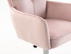 HR250W Púder Rózsaszín modern velúr szék krómozott lábbal