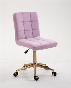 HR7009K Halványlila modern velúr szék arany lábbal