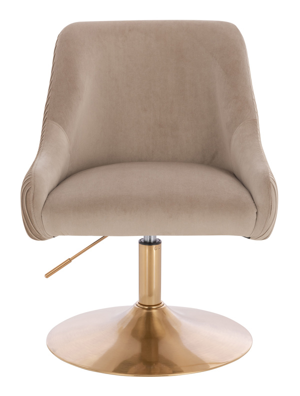HR920N Latte Modern Velúr Szék Arany lábbal