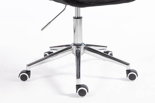 HR350K Fekete modern velúr szék krómozott lábbal