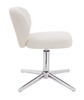 HR193CROSS Krémszínű modern boucle  szék krómozott lábbal