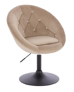 HR8516CN Latte modern velúr szék fekete lábbal