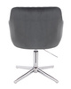 HR190CROSS Grafit Modern Velúr Szék Krómozott lábbal